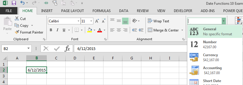 Days Between Two Dates - Excel Date Function