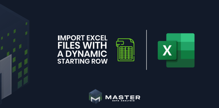 Import excel files with a dynamic starting row