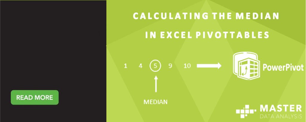 Calculating the median in Excel PivotTables